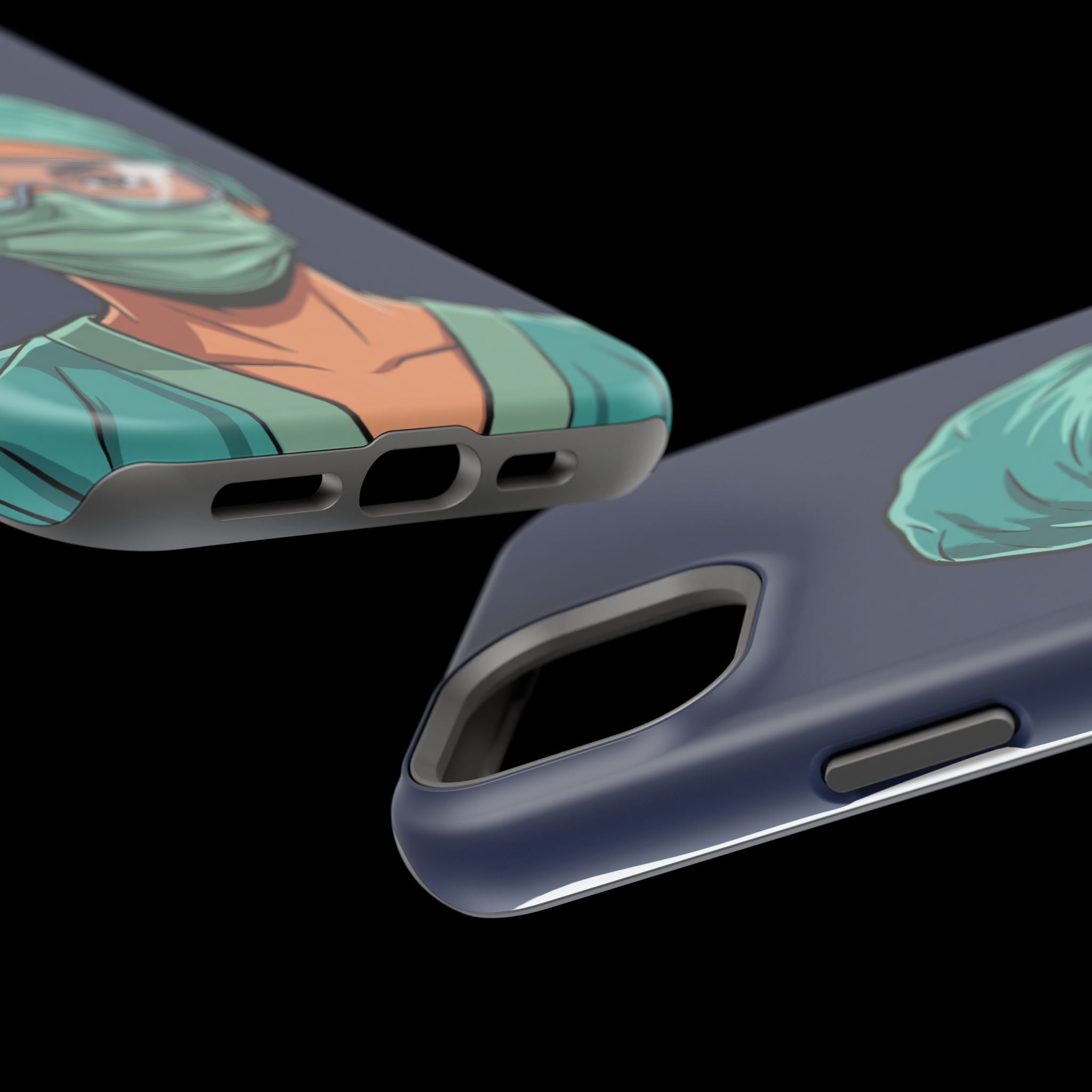 Bold Nurse Portrait Phone Case — Magnetic Wireless Charging Cover