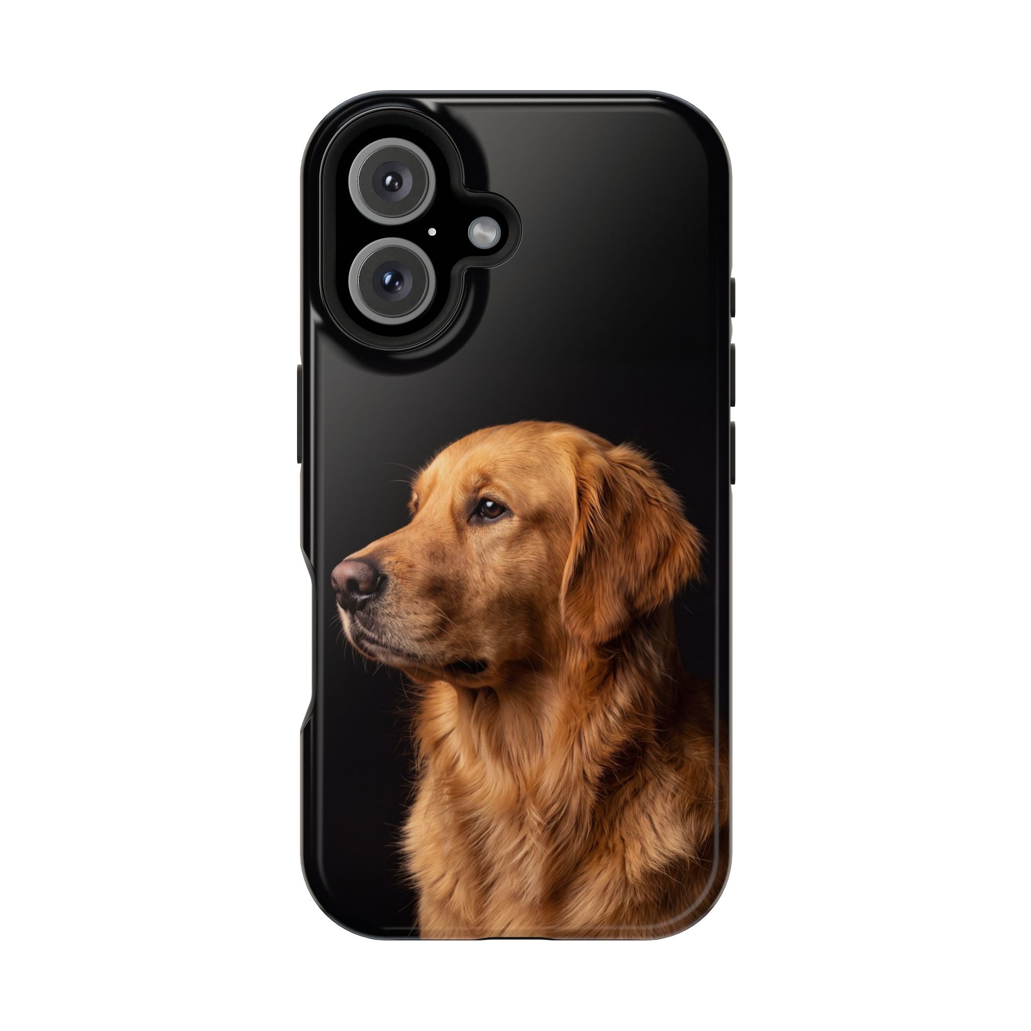 Golden Retriever Portrait Phone Case — Impact-Resistant Wireless Charging Cover