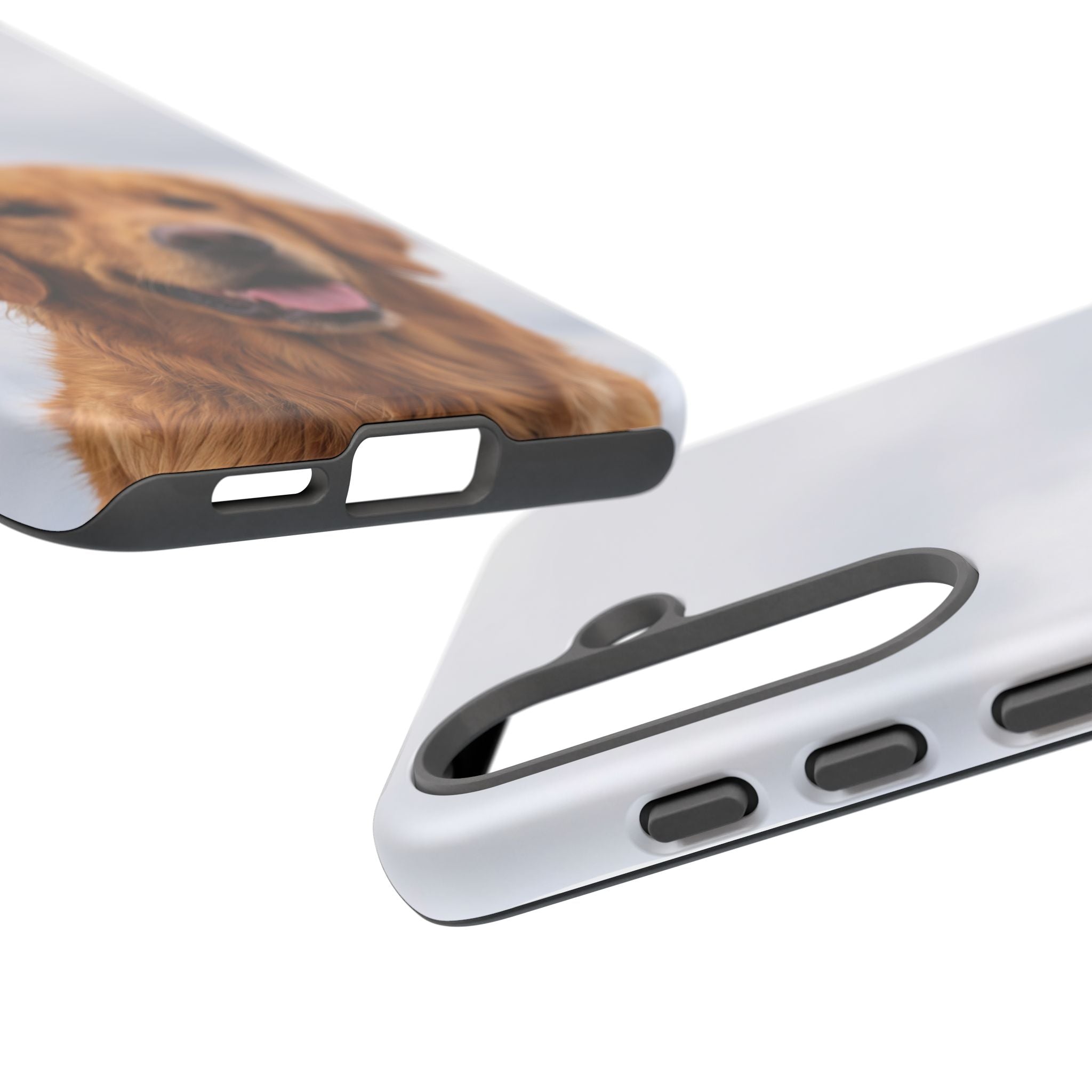 Golden Retriever Portrait Phone Case | Happy Dog Photo on Soft Sky Background | Samsung & iPhone