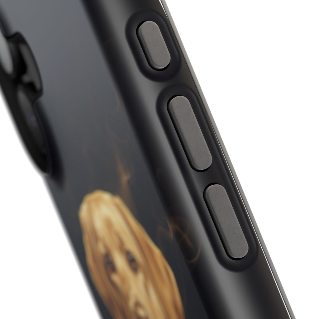 Personalized Gold Smoke Labrador Phone Case — Tough Magnetic Case with Wireless Charging