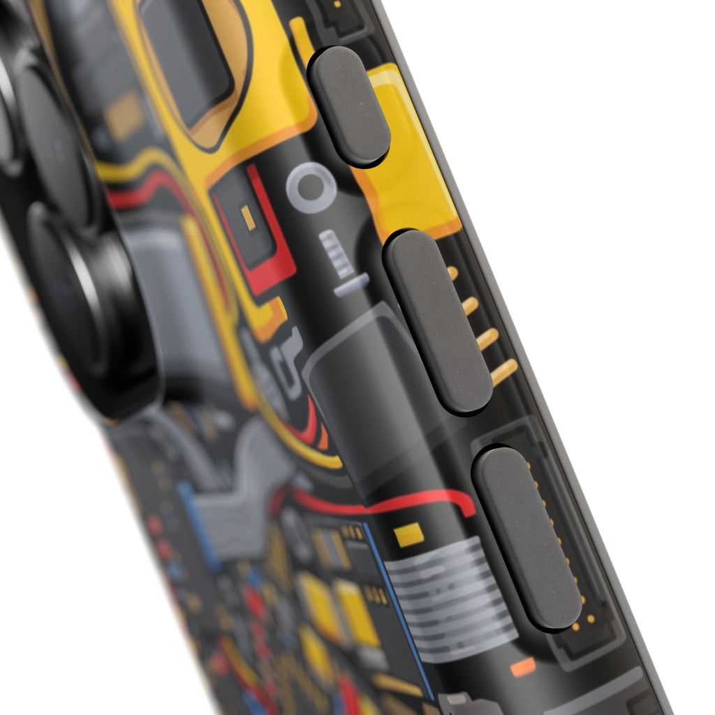 Voltage Board Phone Case — Yellow Circuit Wireless Charging Cover