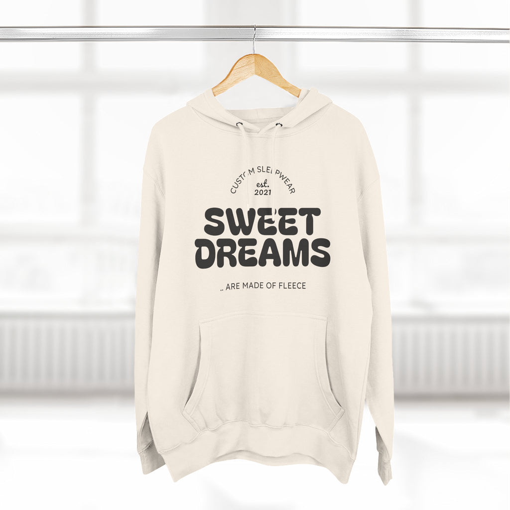 Sweet Dreams Hoodie — Cozy Fleece Pullover with Retro Script