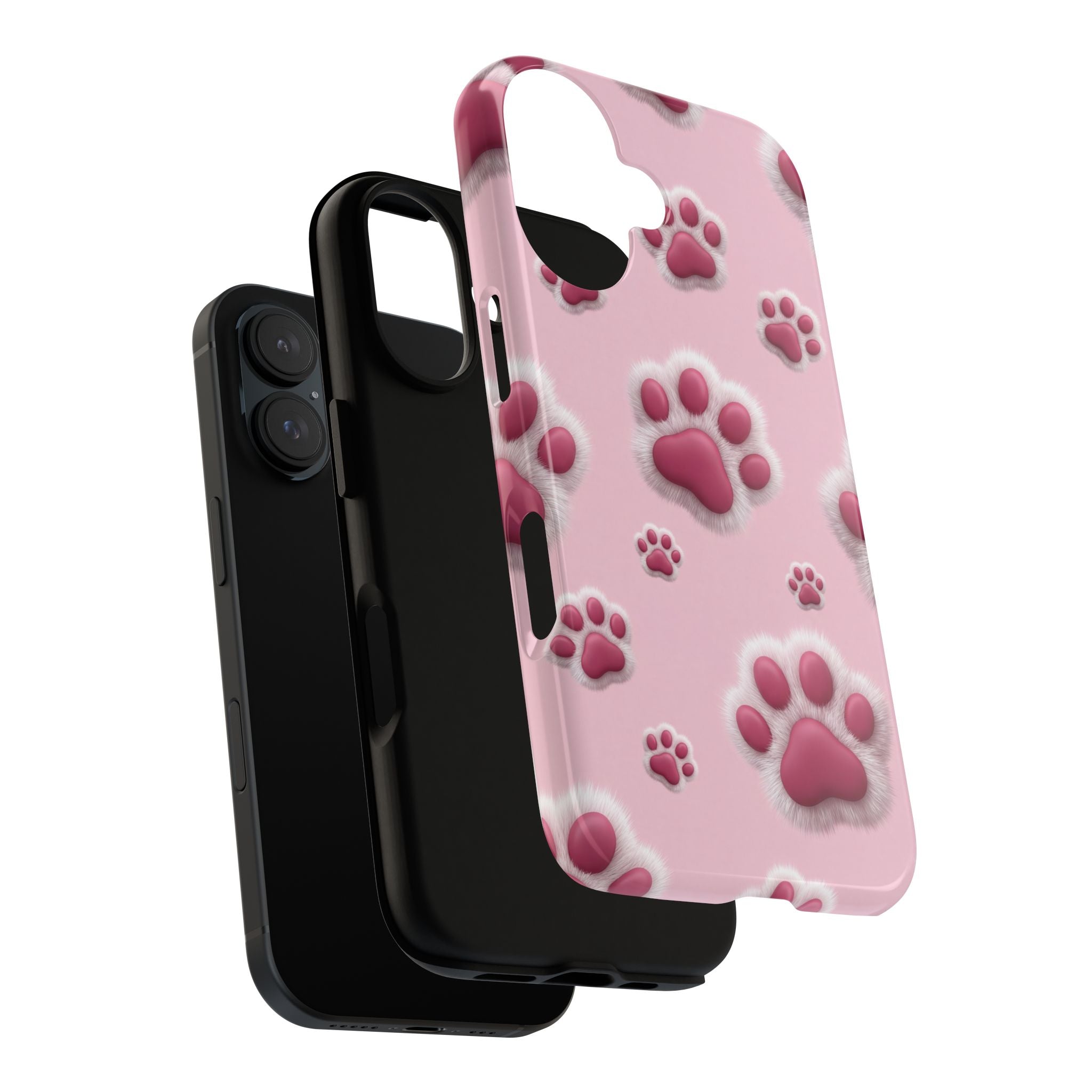 iphone & Samsung - Pink Paws Tough Phone Case — Cute Protective iPhone Cover
