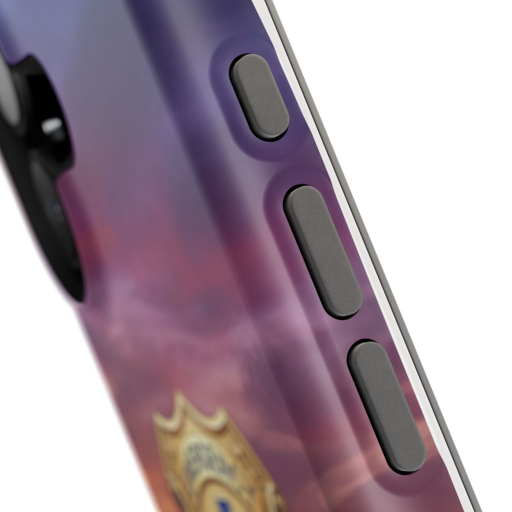 EMS Badge Sunset Skyline Phone Case — Magnetic Wireless Charging Cover