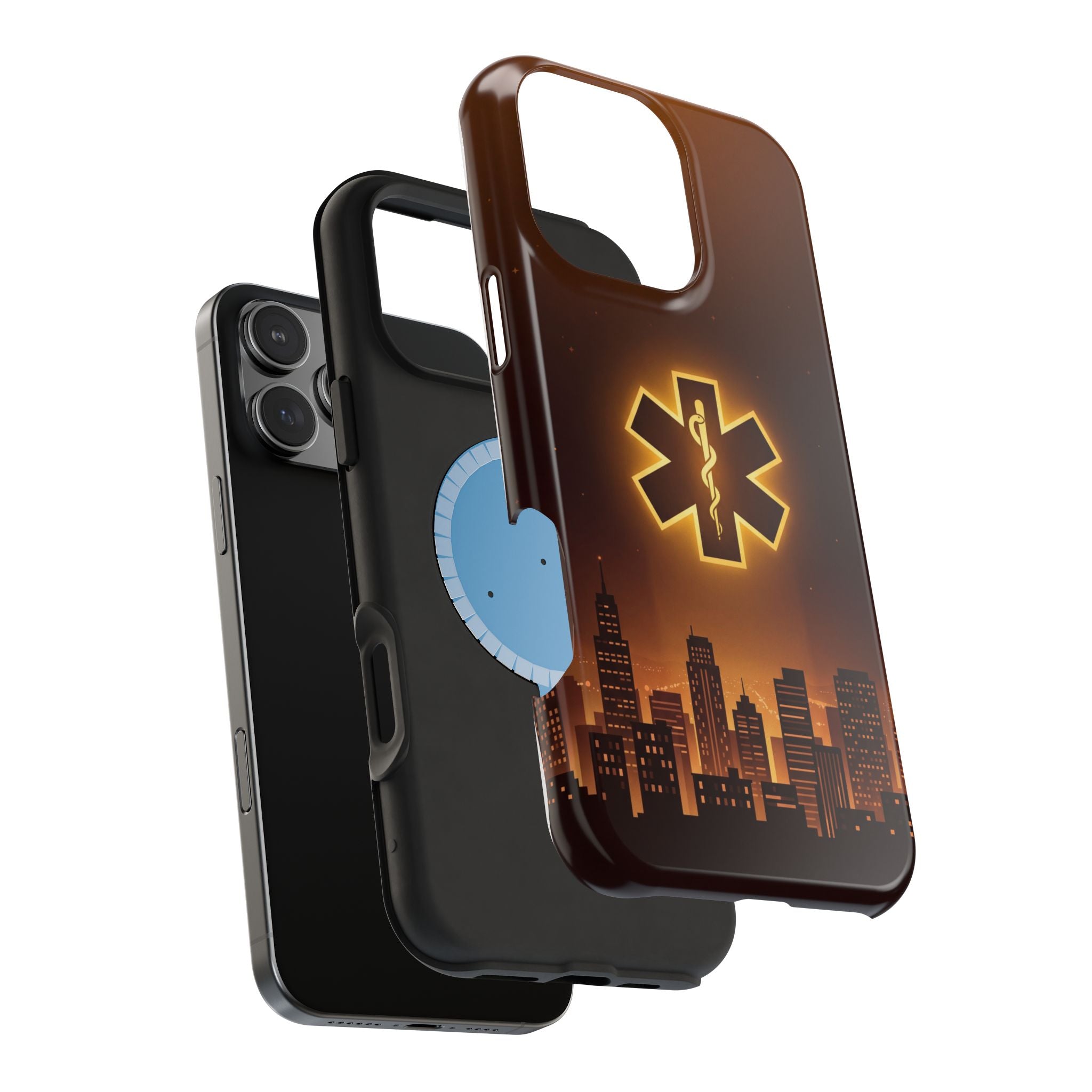 Paramedic/EMT Skyline Phone Case — Magnetic Wireless Charging Cover