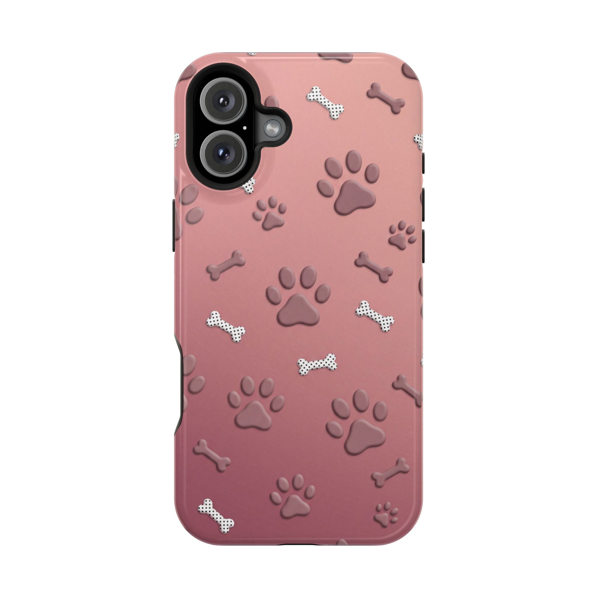 Paws & Bones Phone Case — Impact-Resistant Wireless Charging Cover