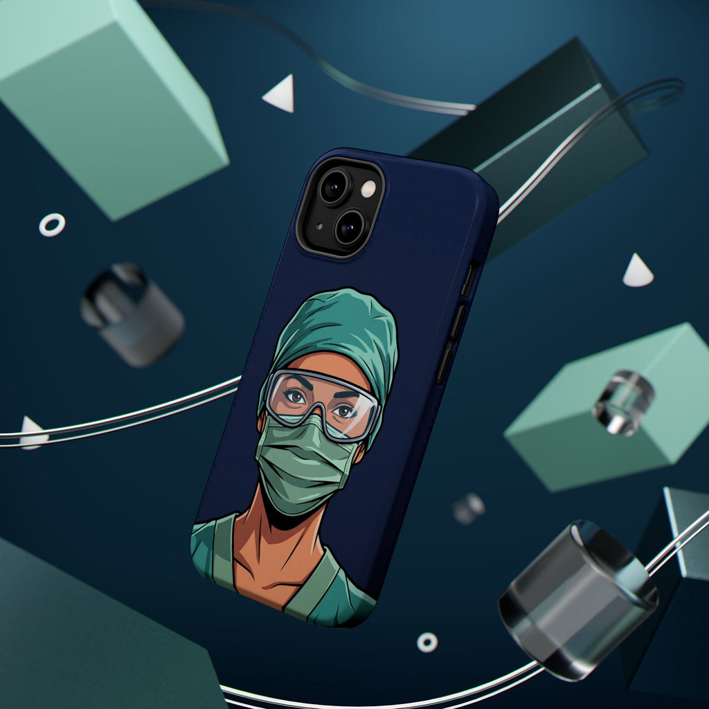 Bold Nurse Portrait Phone Case — Magnetic Wireless Charging Cover