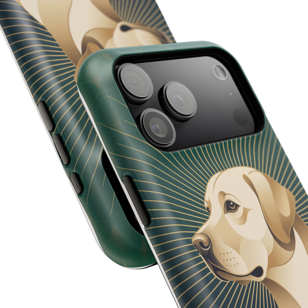 Art Deco Labrador Phone Case — Tough Magnetic Case with Wireless Charging