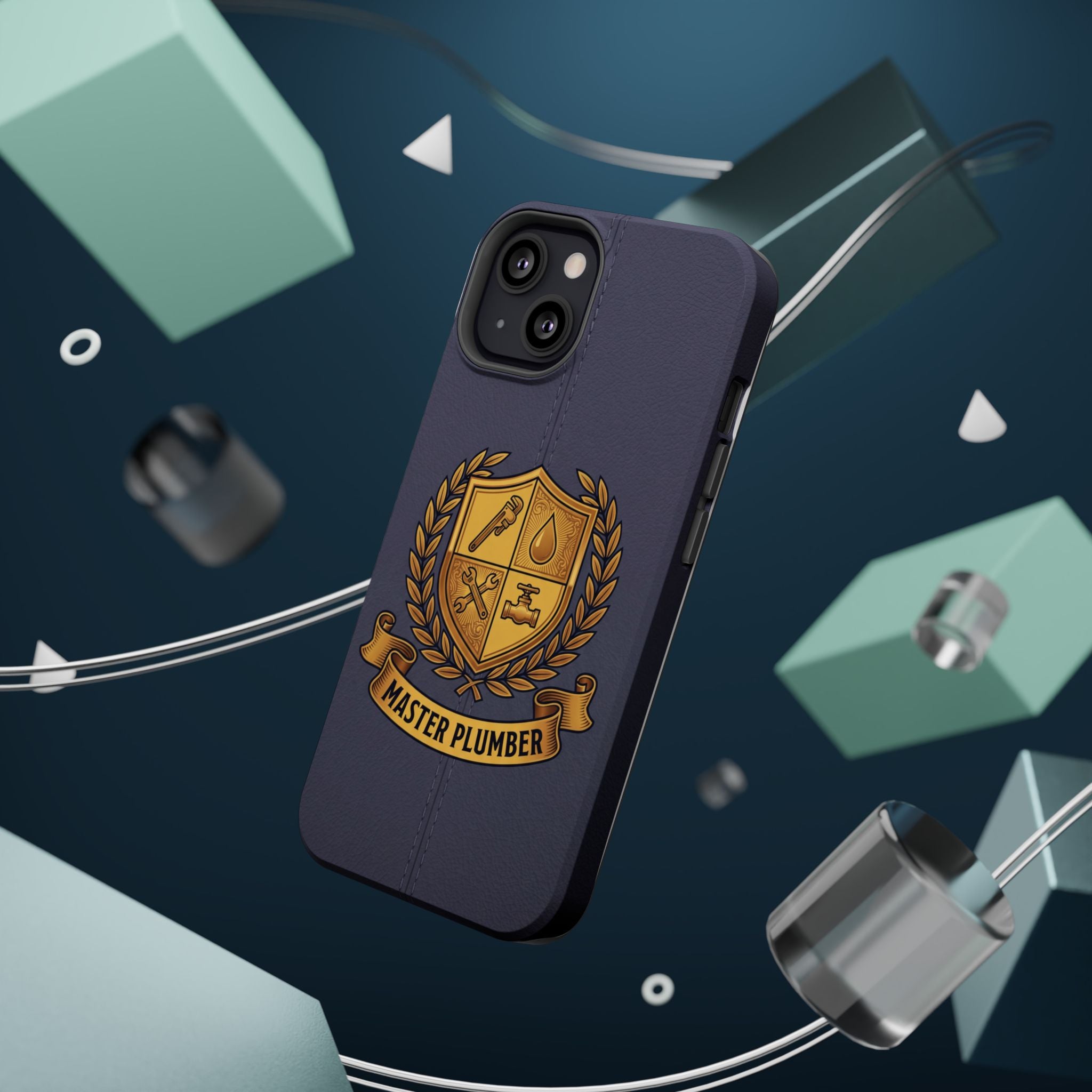 Master Plumber Crest Phone Case — Heraldic Shield Wireless Charging Cover