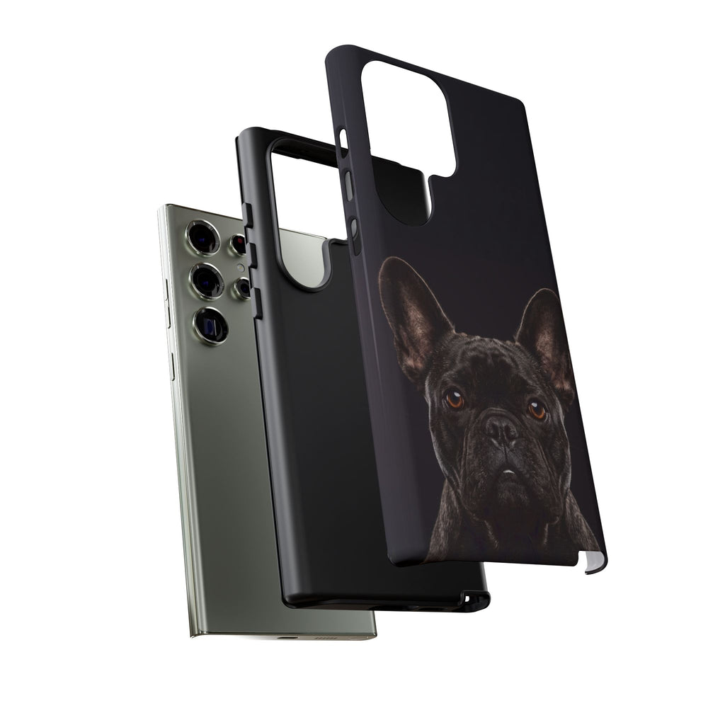 Front-Facing French Bulldog Phone Case | Dramatic Black Studio Portrait | Samsung & iPhone