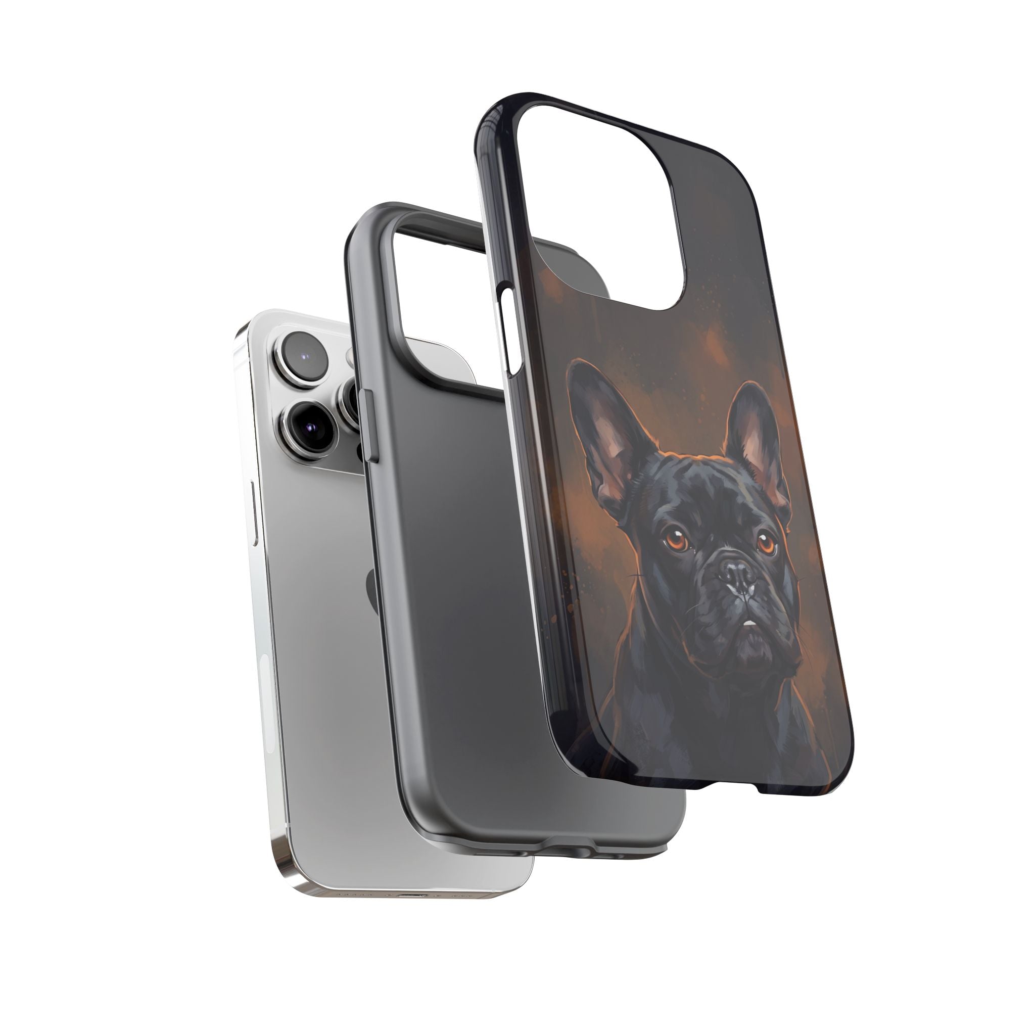 Moody French Bulldog Portrait Phone Case | Dramatic Studio Photography Style | iPhone & Samsung