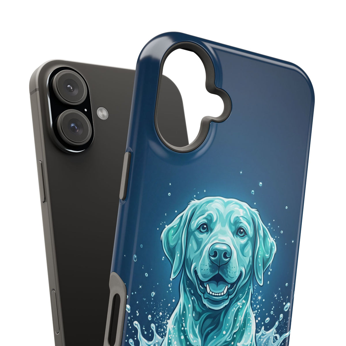 Water Splash Labrador Phone Case — Tough Magnetic Case with Wireless Charging