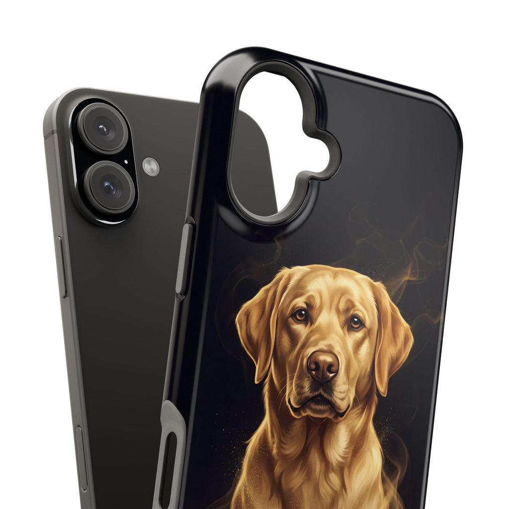 Personalized Gold Smoke Labrador Phone Case — Tough Magnetic Case with Wireless Charging