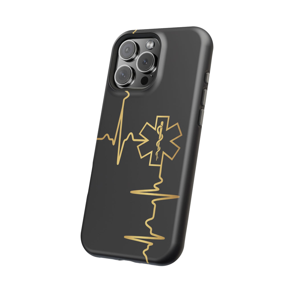 Paramedic/EMT Heartbeat Line Phone Case — Magnetic Wireless Charging Cover