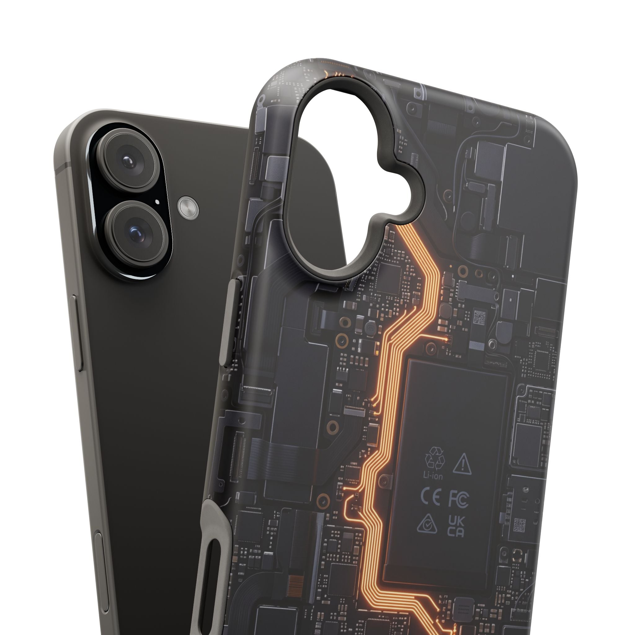Electrician Circuit Bolt Phone Case — Impact-Resistant Wireless Charging Cover