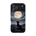 Personalized Dachshund Moonlight Phone Case — Wireless Charging Cover