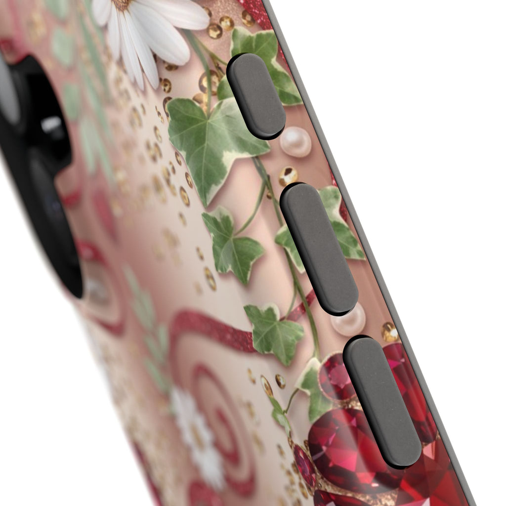 Personalized Vintage Floral Teacher Phone Case — Wireless Charging Cover