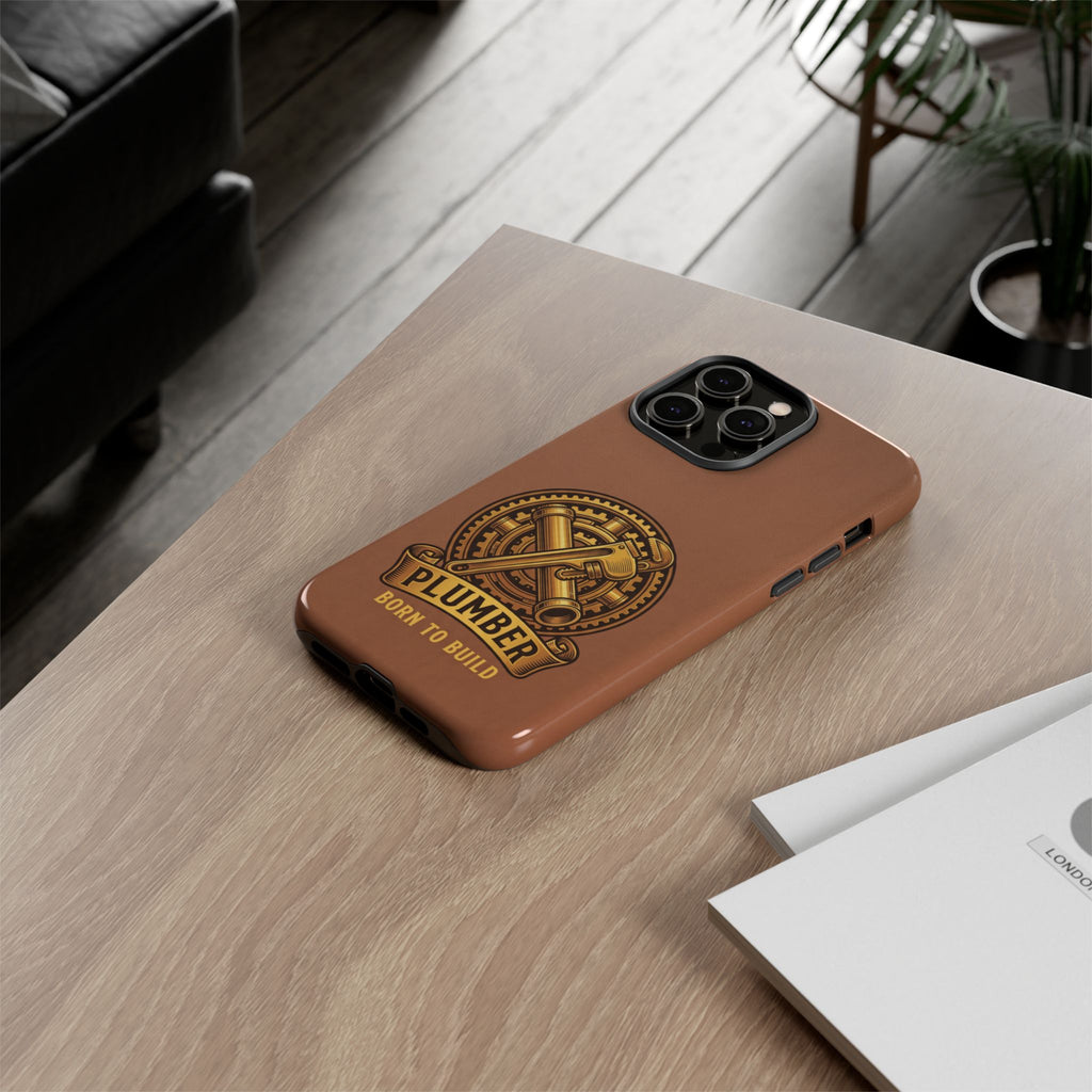 Plumber Born to Build Leather Phone Case - Samsung & iPhone Series