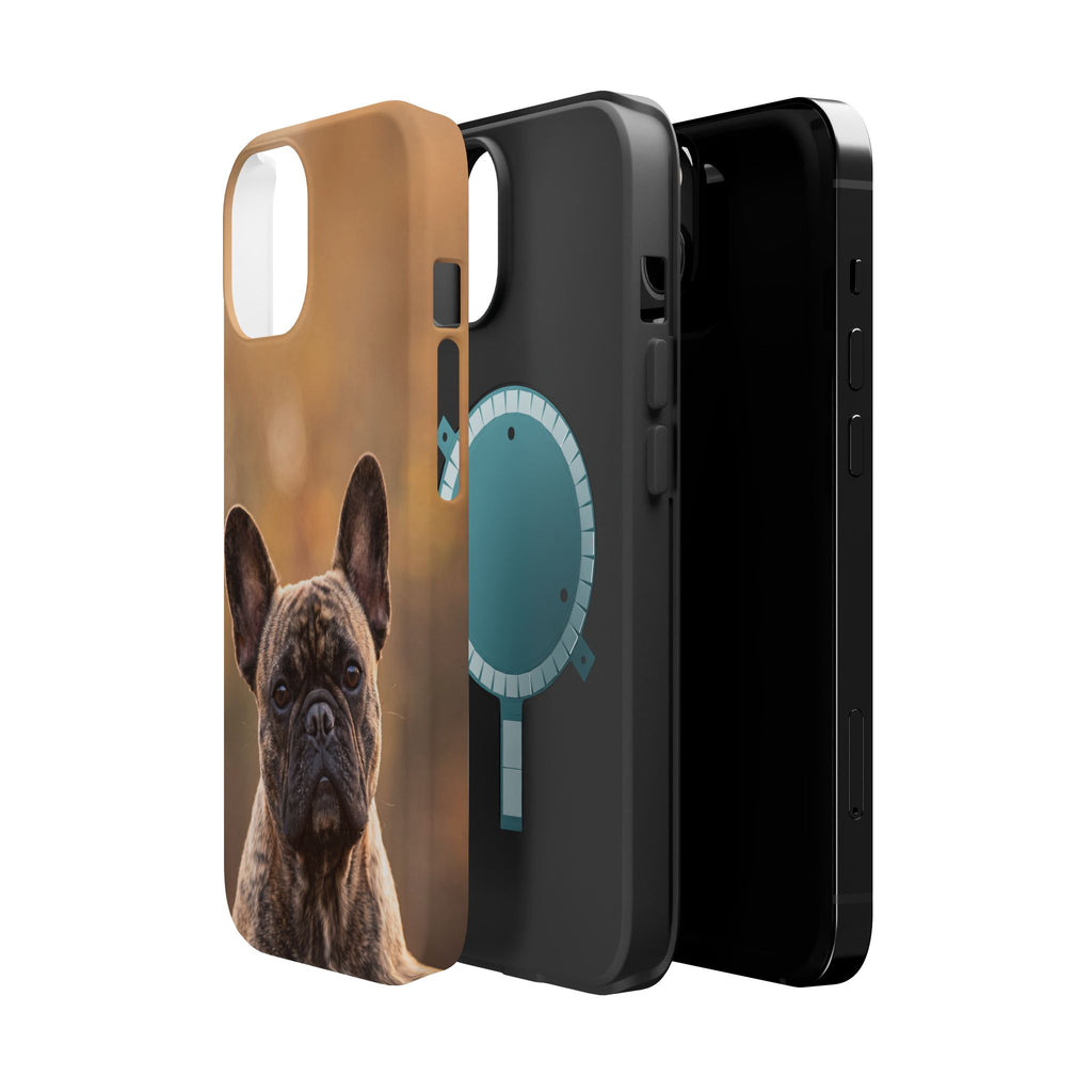 Brindle French Bulldog Phone Case — Impact-Resistant Wireless Charging Cover