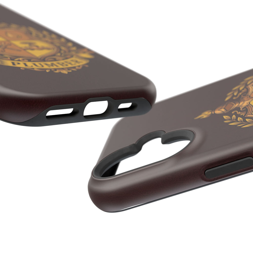 Plumber Crest Phone Case — Heraldic Shield Wireless Charging Cover