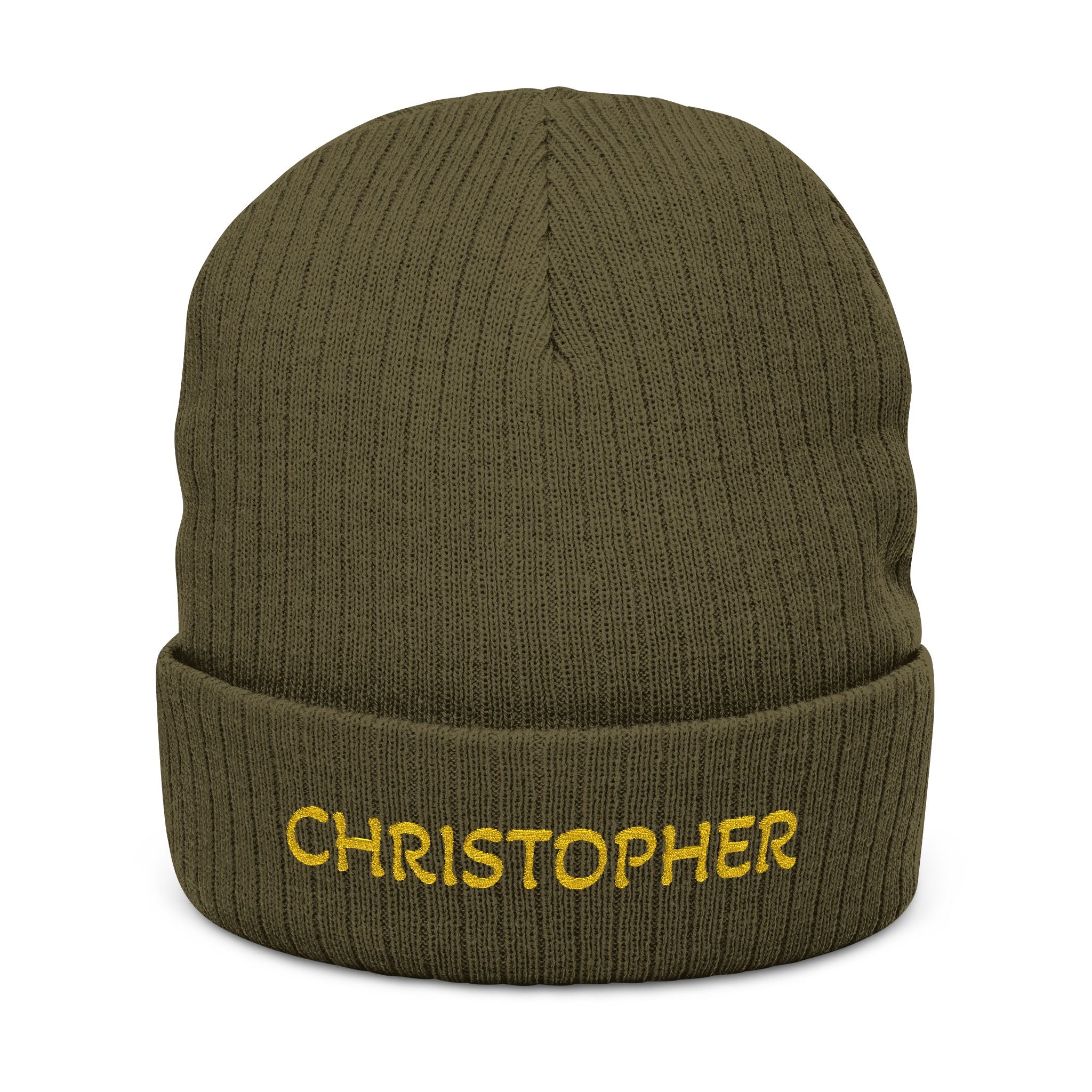Electrician Personalized Embroidered Ribbed Knit Beanie