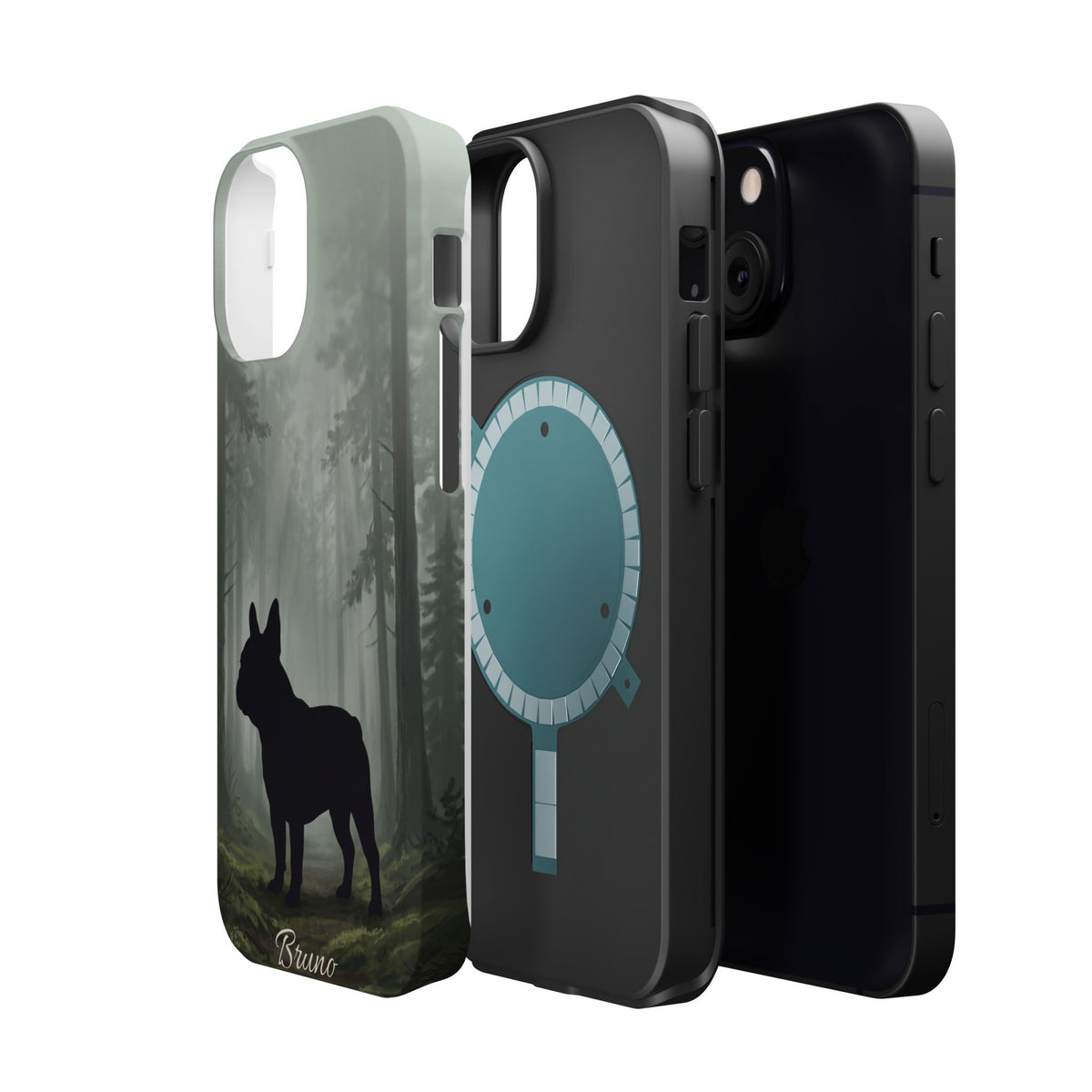 Personalized French Bulldog Misty Forest Phone Case — Wireless Charging Cover