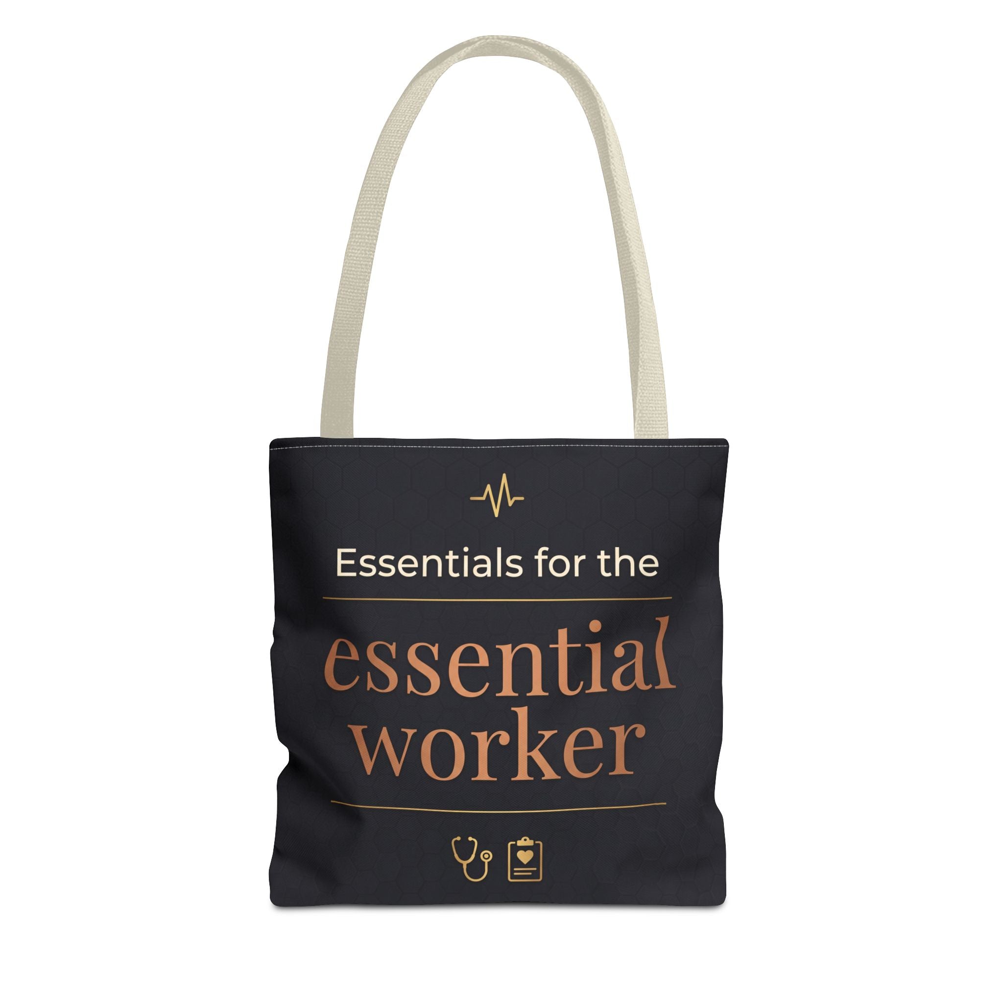 Essentials for the Essential Worker Tote | Healthcare Worker Gift Tote Bag | Nurse Doctor Appreciation Gift | Premium Polyester Carry-All