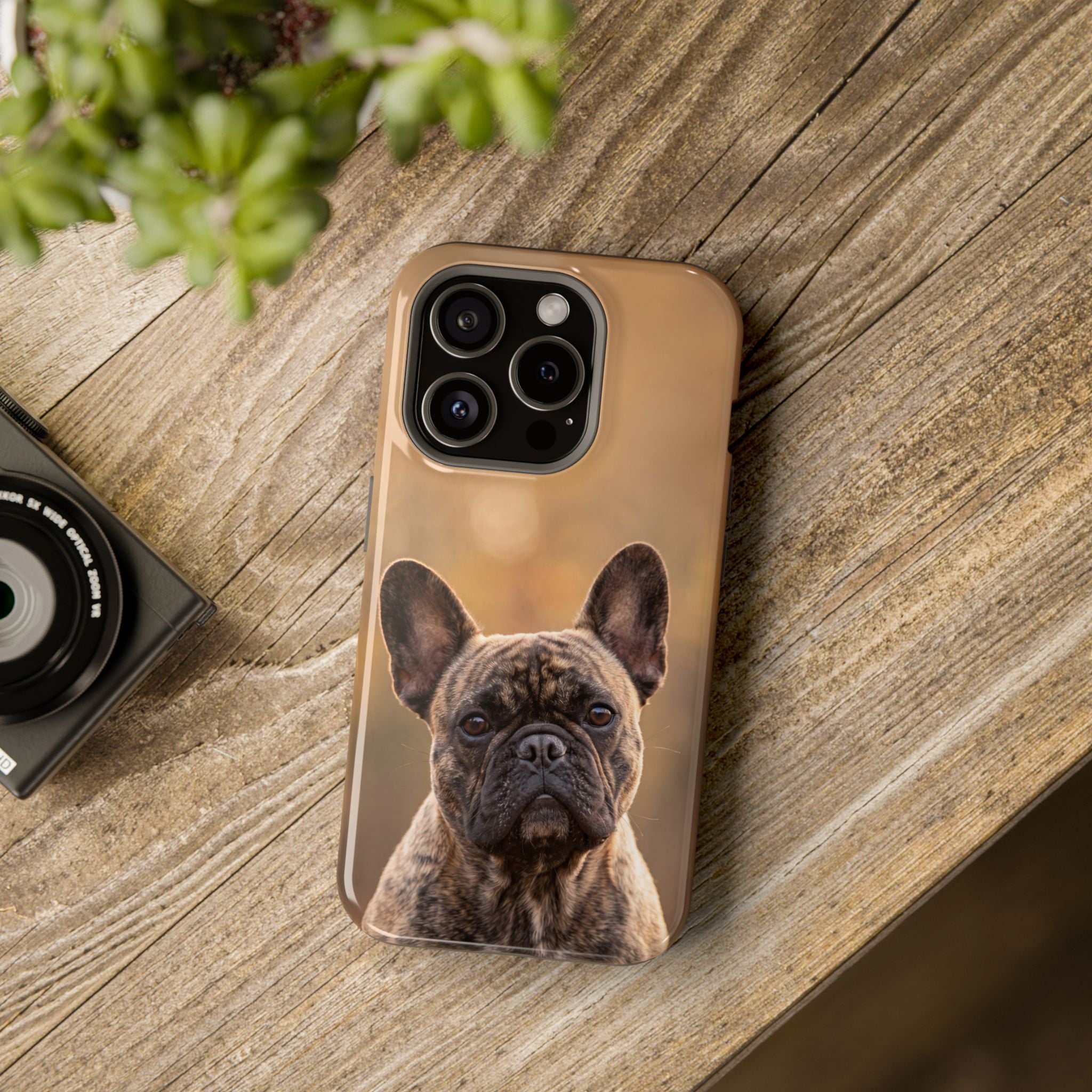 Brindle French Bulldog Phone Case — Impact-Resistant Wireless Charging Cover