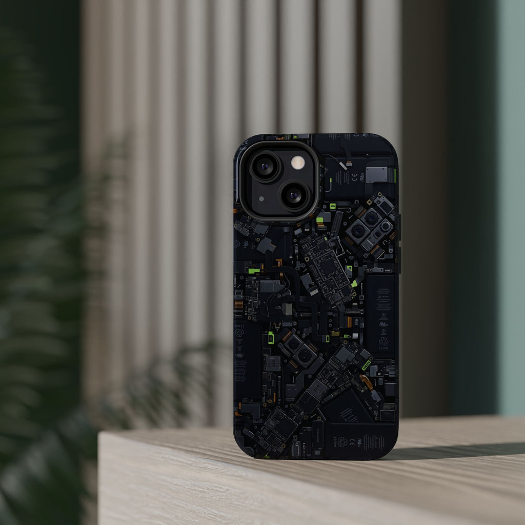 Circuit Core Phone Case — Motherboard Print Wireless Charging Cover