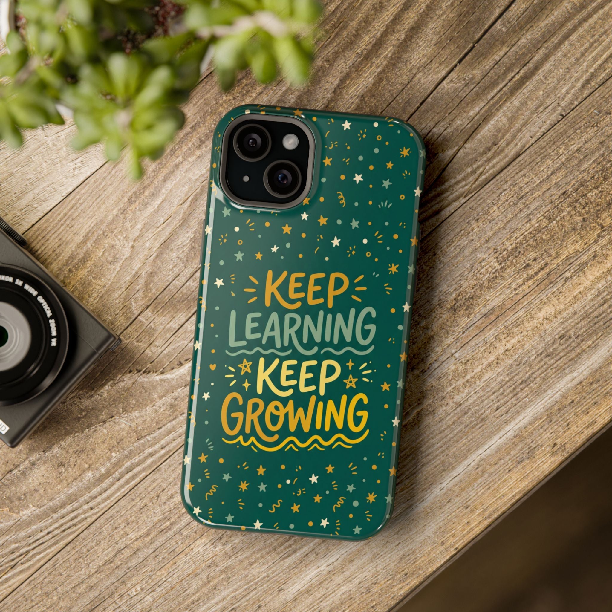 Keep Learning Keep Growing Teacher Phone Case — Wireless Charging Cover
