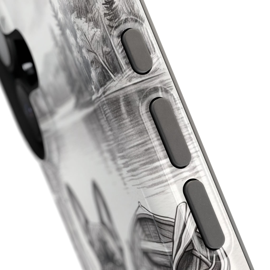 Personalized French Bulldog Lakeside Dock Phone Case — Wireless Charging Cover
