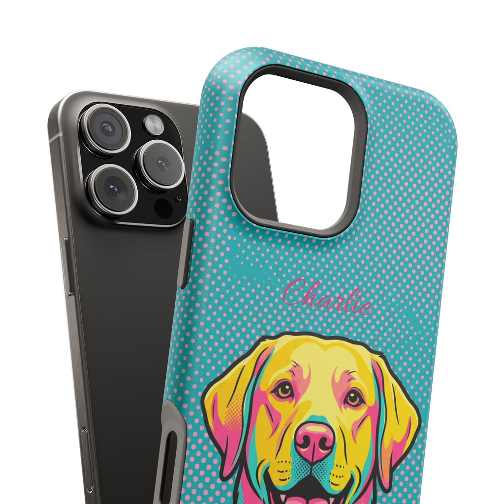 Personalized Pop Art Labrador Phone Case — Tough Magnetic Case with Wireless Charging