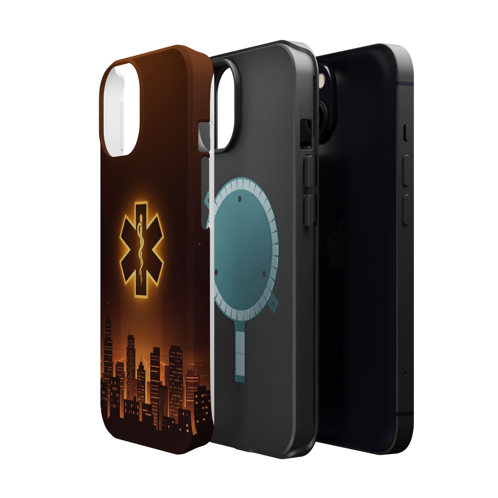 Paramedic/EMT Skyline Phone Case — Magnetic Wireless Charging Cover