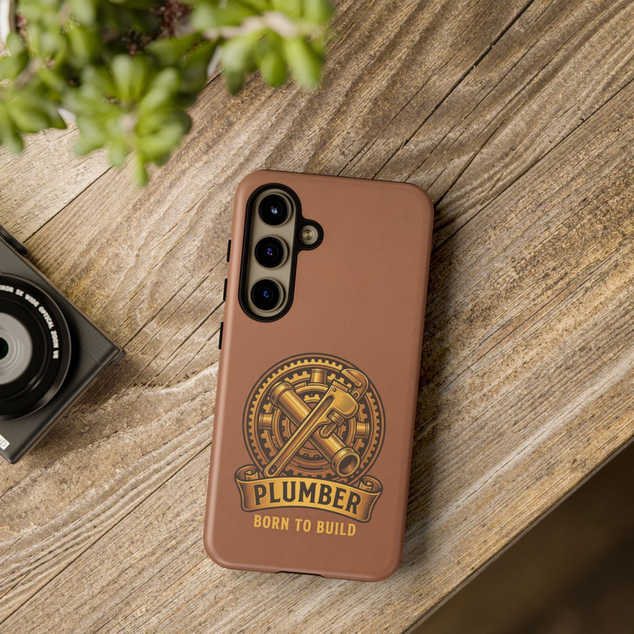 Plumber Born to Build Leather Phone Case - Samsung & iPhone Series