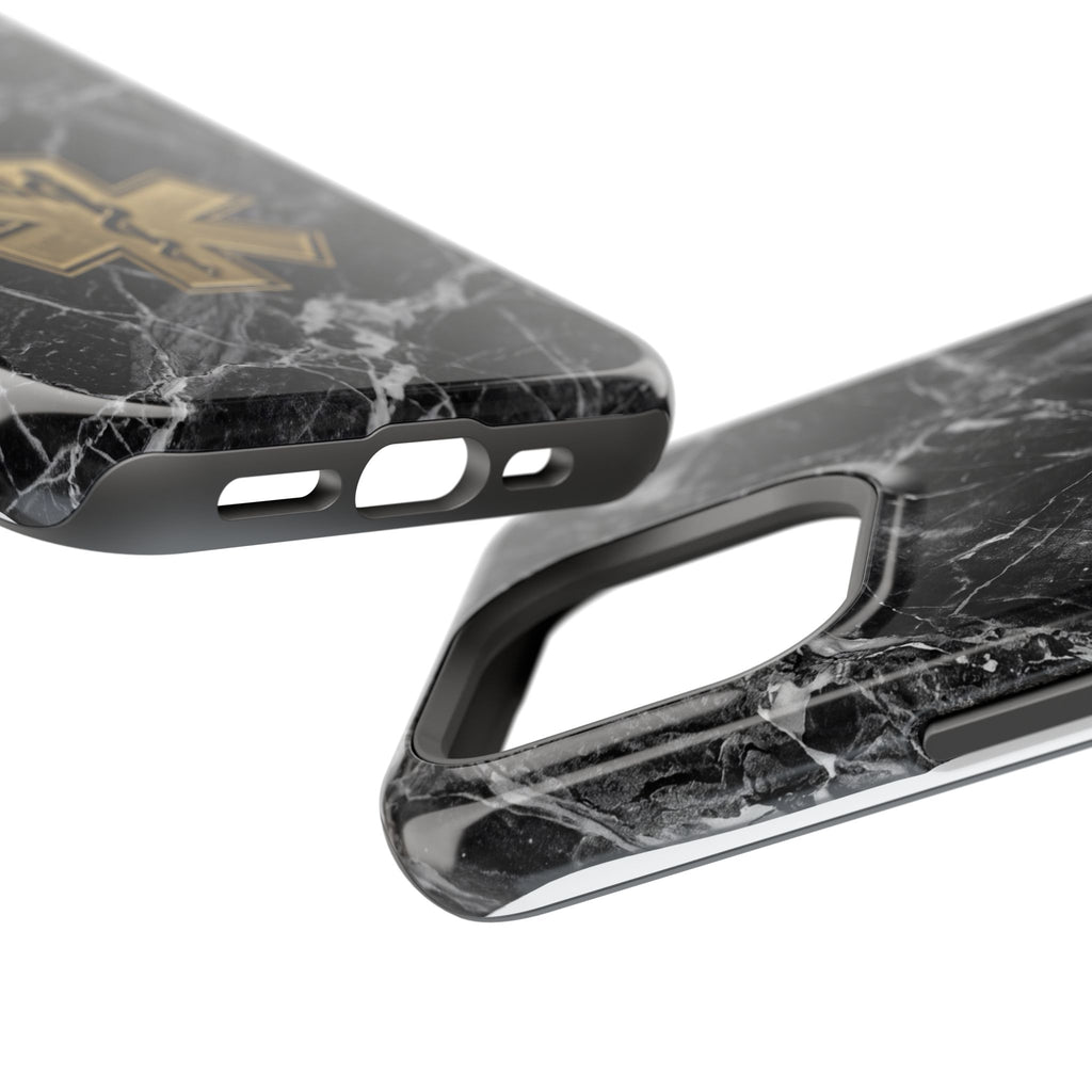 Paramedic/EMT Marble Phone Case — Magnetic Wireless Charging Cover