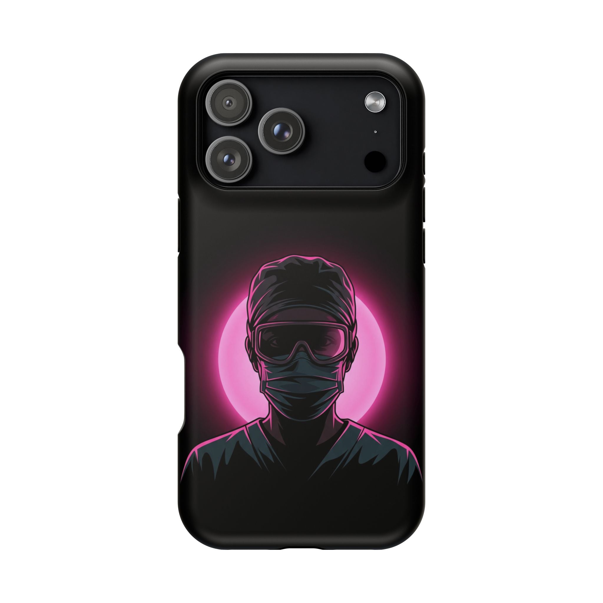 Nurse Portrait Phone Case — Navy Wireless Charging Cover