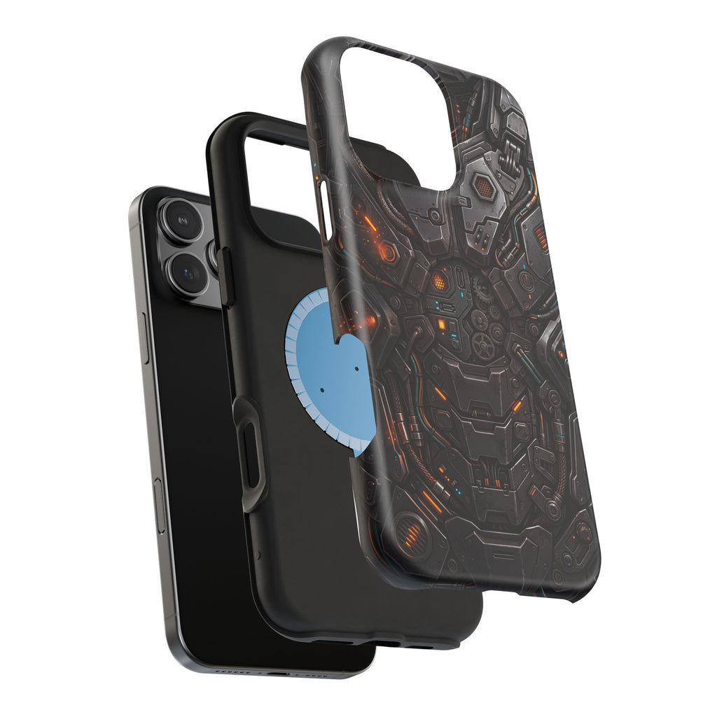 Mech Armor Phone Case — Industrial Circuit Wireless Charging Cover