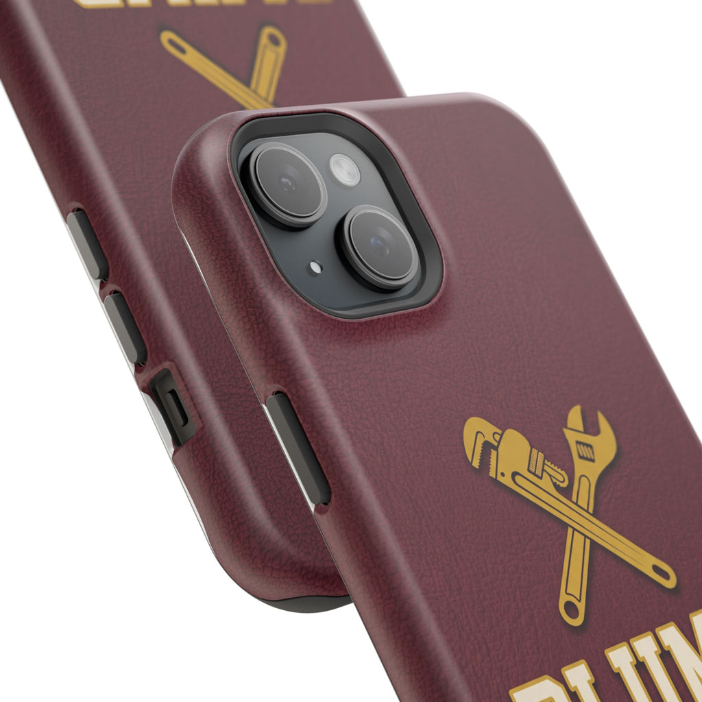 Plumb. Proud. Phone Case — Crossed Wrenches Wireless Charging Cover