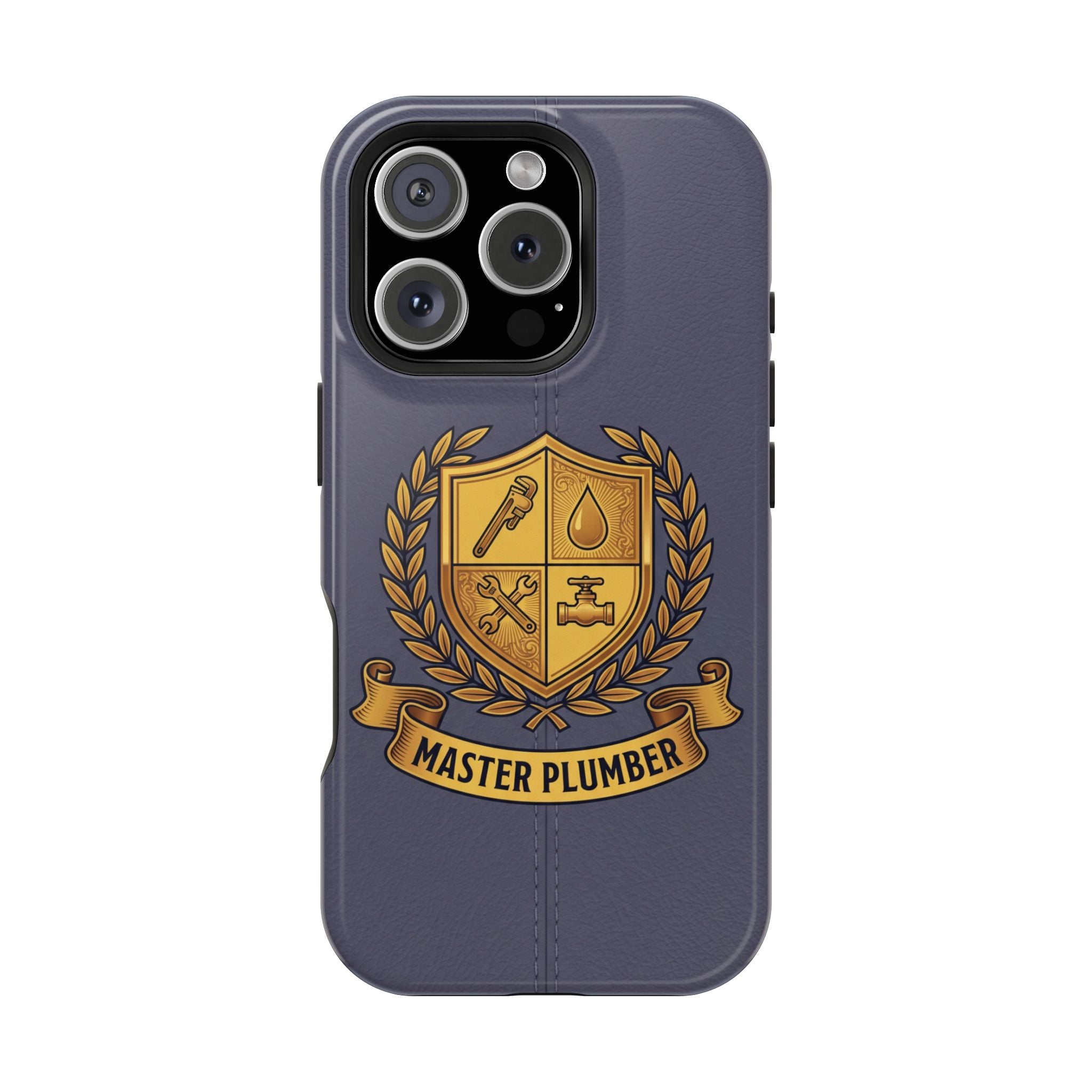 Master Plumber Crest Phone Case — Heraldic Shield Wireless Charging Cover