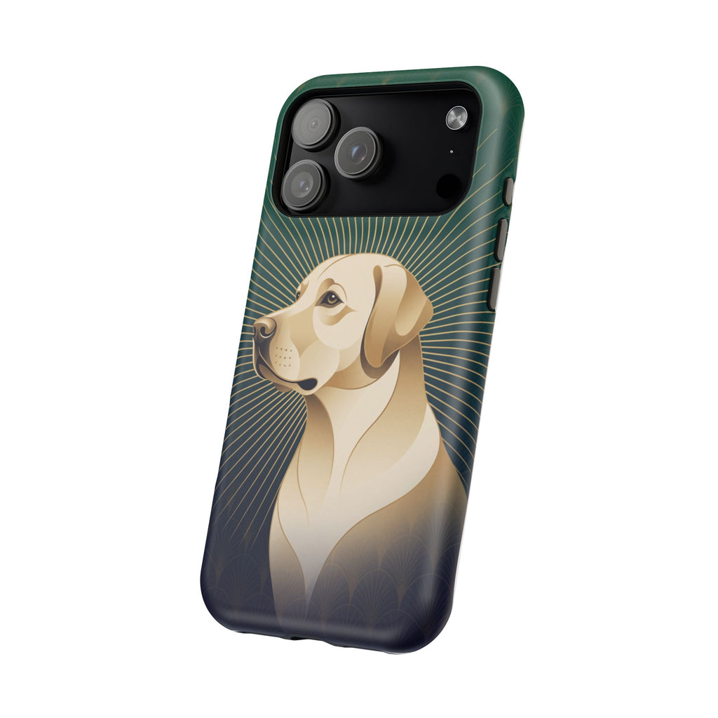 Art Deco Labrador Phone Case — Tough Magnetic Case with Wireless Charging