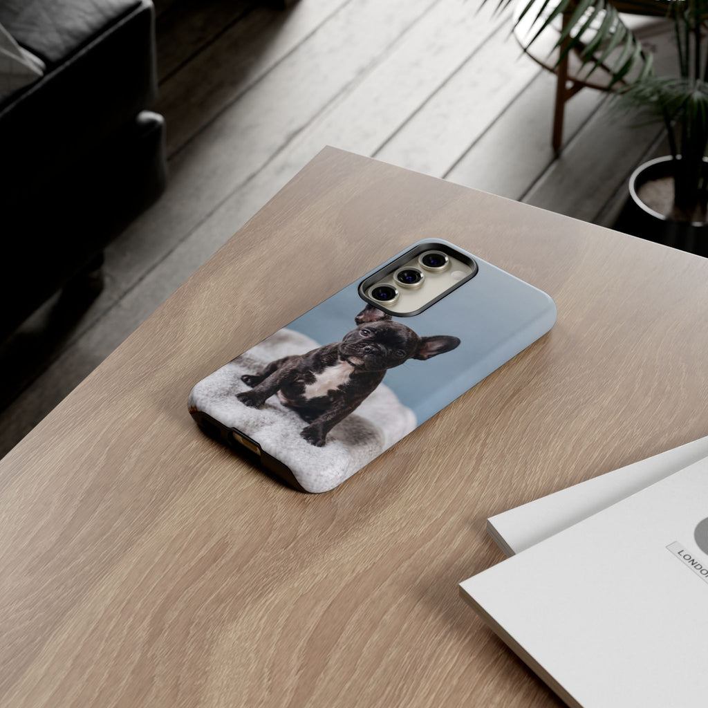 French Bulldog Puppy Phone Case | Adorable Brindle Frenchie Portrait | Samsung & iPhone