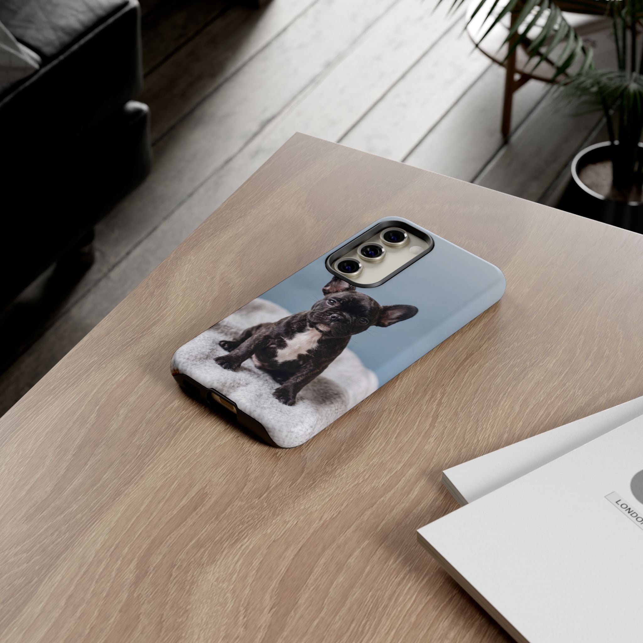 French Bulldog Puppy Phone Case | Adorable Brindle Frenchie Portrait | Samsung & iPhone