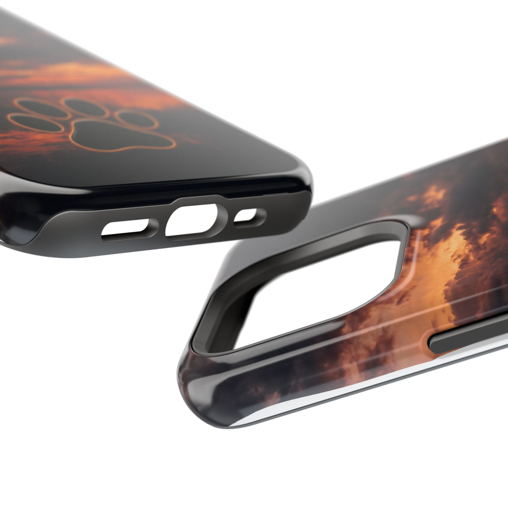 Paw Sunset Magnetic Impact-Resistant Phone Case for iPhone and Samsung Galaxy series