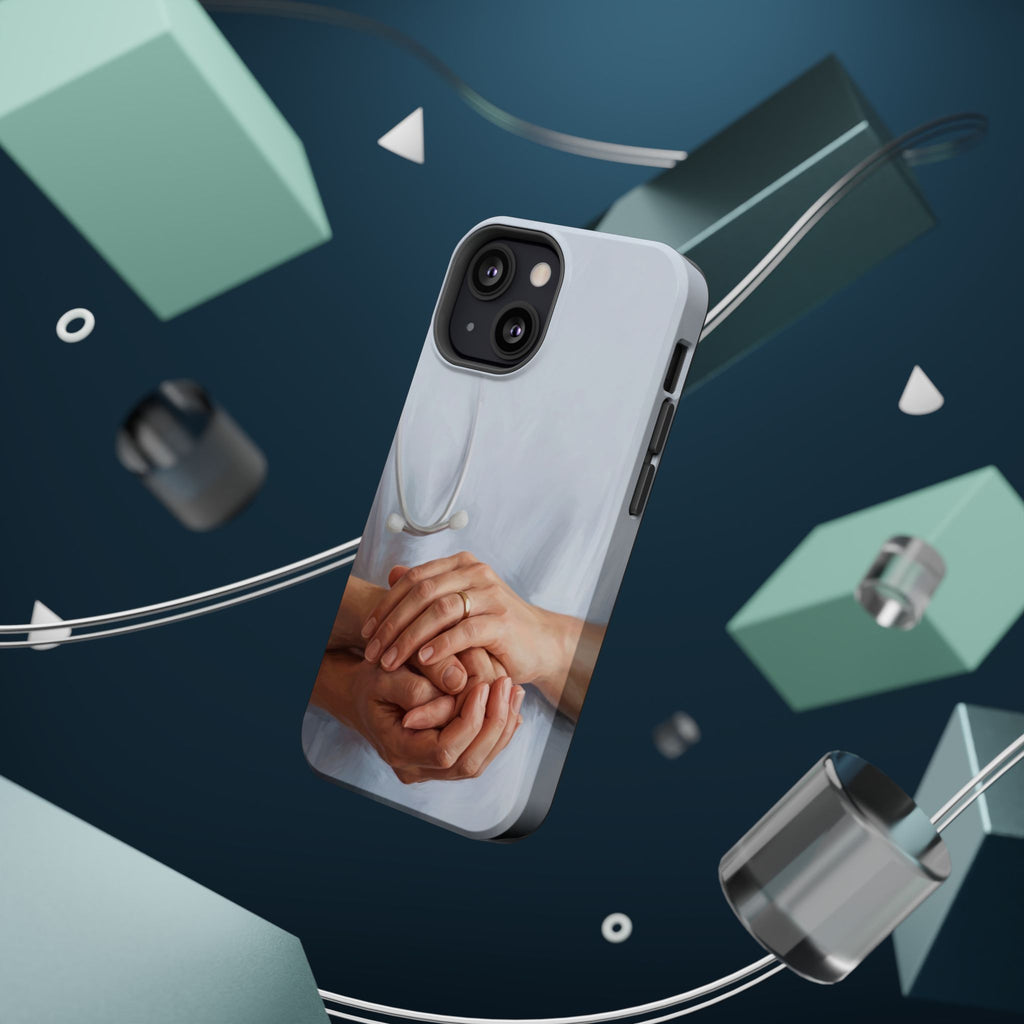 Impact-Resistant Phone Case — Caring Hands Wireless Charging Cover