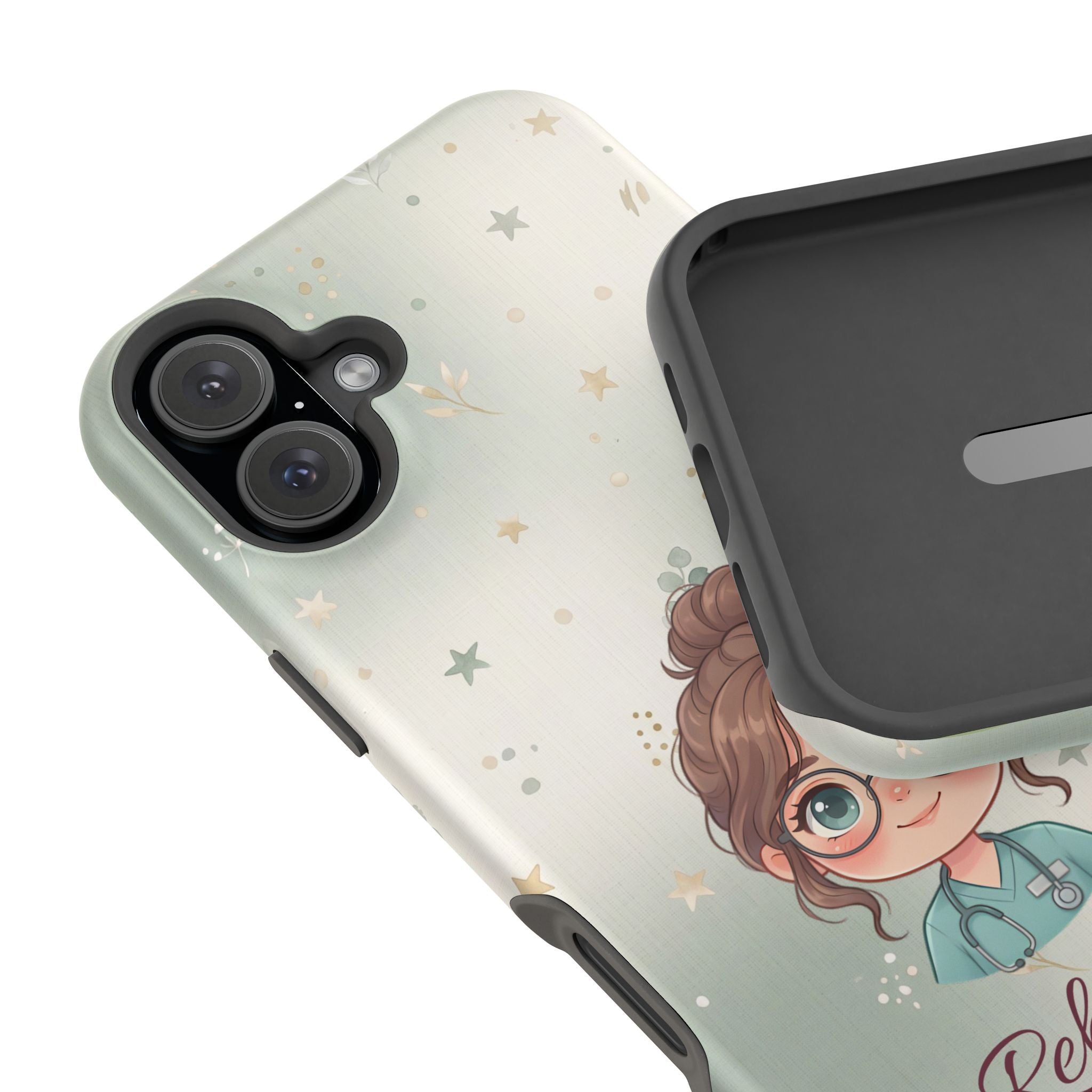 Personalized Starry Nurse Phone Case — Wireless Charging Cover