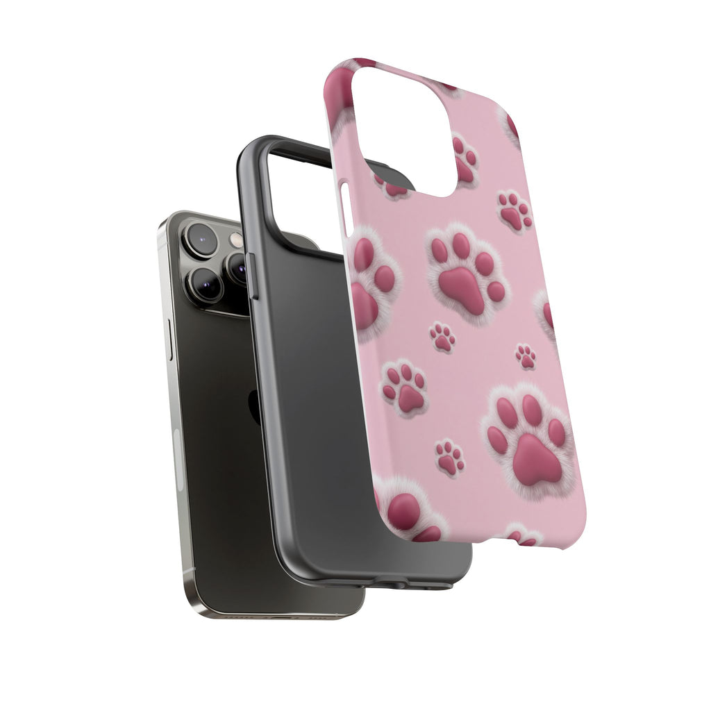 iphone & Samsung - Pink Paws Tough Phone Case — Cute Protective iPhone Cover