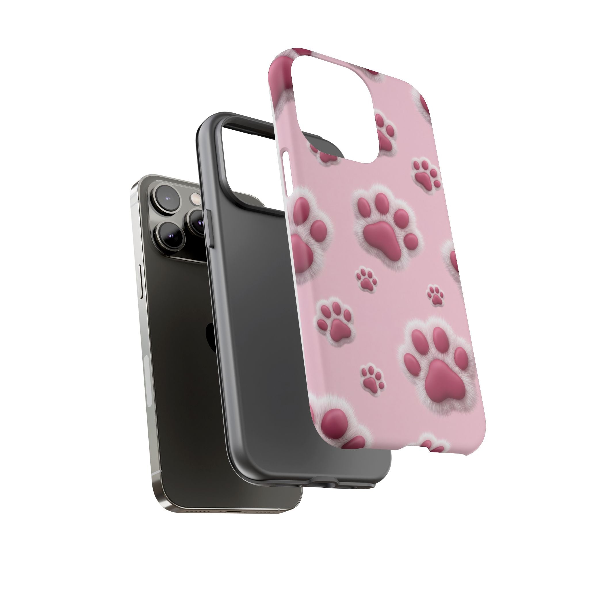 iphone & Samsung - Pink Paws Tough Phone Case — Cute Protective iPhone Cover