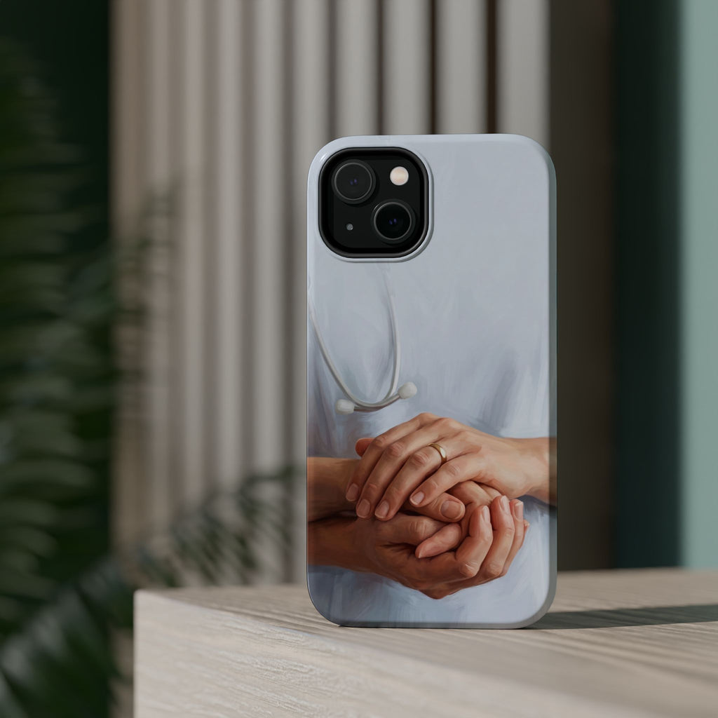 Impact-Resistant Phone Case — Caring Hands Wireless Charging Cover