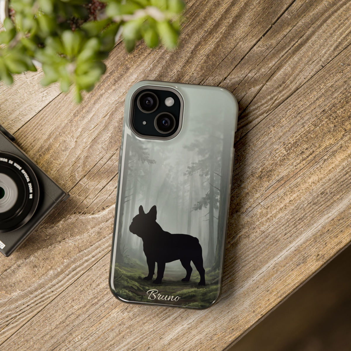 Personalized French Bulldog Misty Forest Phone Case — Wireless Charging Cover