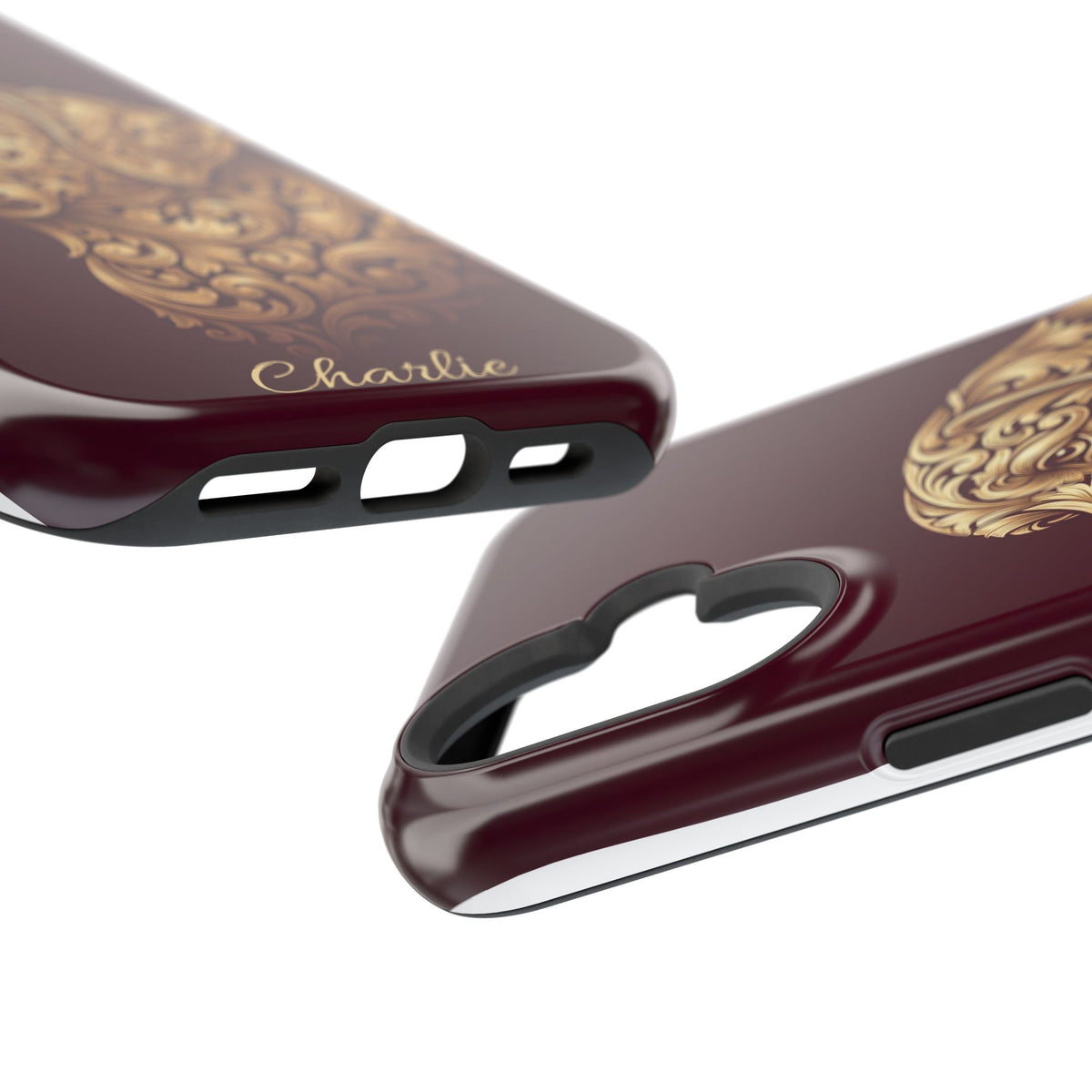 Personalized Gold Filigree Labrador Phone Case — Tough Magnetic Case with Wireless Charging